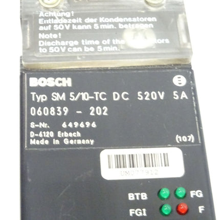 BOSCH SM 5/10-TC DC 520V 5A 060839-202 Servomodul