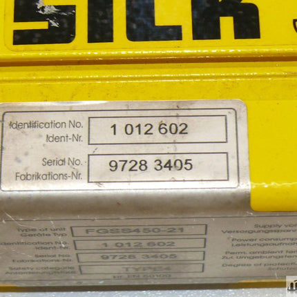 Sick FGSS450-21 Sender Lichtvorhang 1012602 Lichtschranke