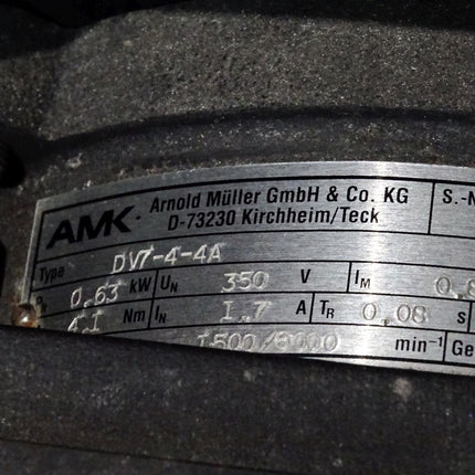 AMK Teststation Servomotor 0.63kW DV7-4-4A + AN10 + AZ10 + AW1.5/3 + Bediendfeld AZ-BF - Maranos.de
