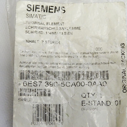 Siemens 6ES7390-5CA00-0AA0 6ES7 390-5CA00-0AA0 Inhalt:2 Stück Neu OVP