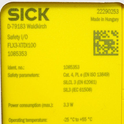 Sick Sicherheitssteuerung Flexi Compact 1085353 FLX3-XTDI100 / Neu OVP versiegelt - Maranos.de