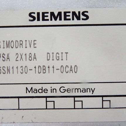 Siemens Simodrive LT-Modul 2x50A 6SN1123-1AB00-0CA0 VSA 2x18A 6SN1130-1DB11-0CA0