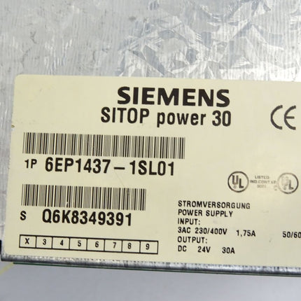 Siemens Sitop Power 30 6EP1437-1SL01 6EP1 437-1SL01 - Maranos.de