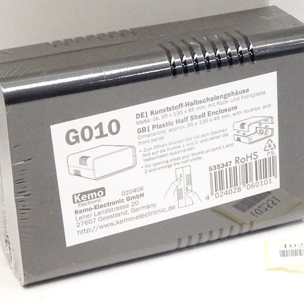 Kemo G010 Kunststoff-Halbschalengehäuse 95x135x45mm / Neu OVP - Maranos.de