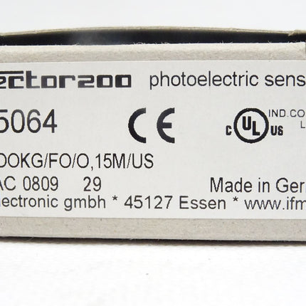 Ifm Efector200 Photoelectric Sensor / OJ5064 / OJS-OOKG/FO/O,15M/US / Neu OVP