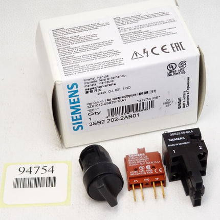 Siemens Knebel schwarz 3SB2202-2AB01 (3SB2404-0B+3SB2908-0AA) / Neu OVP