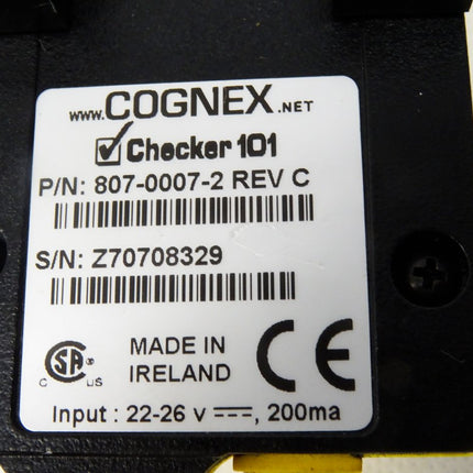 Cognex Checker101 / Checker 101 / 807-0007-2 REV C