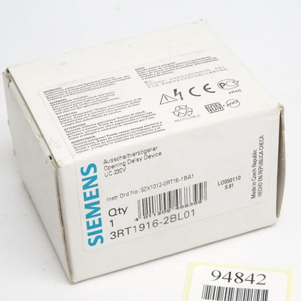 Siemens Ausschaltverzögerer 3RT1916-2BL01 / Neu OVP
