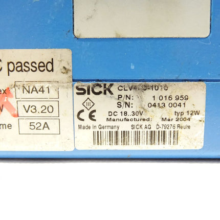 Sick Barcode Scanner CLV490 NA41 SW V3.20 52A + 2021164