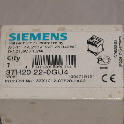 NEU & OVP Siemens Hilfsschschütz 3TH2022-0GU4 / 3TH20 22-0GU4
