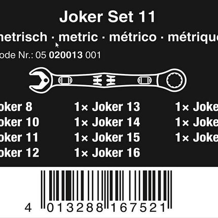 Wera 05020013001 Joker Knarren-Ring-Maulschlüssel-Satz 11tlg. 8 - 19mm Ratsche - Maranos.de