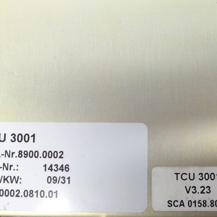 SCA Schucker TCU 3001 SCA 8900.0002 Ser.-Nr.: 14346 REV 0002.0810.01